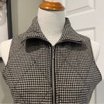 Talbots Houndstooth Wool Blend Quilted Vest Women's Sz P Full Zip Zipper Pockets Photo 1