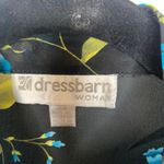 Dress Barn  Black Blue Floral Silky Blouse Sz 14W Photo 6