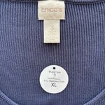 Chico's  Steel Blue Cold Sholder Tunic Knit Top Size 3 / XL Photo 4