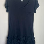 Diane Von Furstenberg  DVF Yoko Feather Silk Blend Black‎ Dress Women's Size XS Photo 0