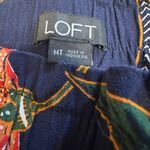 Loft  Wide Legged Tie/Elastic Waist navy with floral print size Medium Tall Photo 3