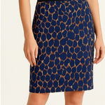 Boden USA Boden Martha Ikat Animal Print Pencil Skirt in Navy Photo 0