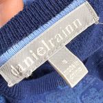 Daniel Rainn Ari V-Neck Floral Sweater Blue Navy Size Small Photo 7