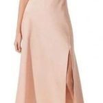 Anthropologie ASTR The Label Blush Pink Satin Silky Slip Dress Midi Side Slit Medium Cowl Neck Photo 0