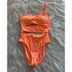 Aerie  Crinkle Cut Out One Shoulder One Piece Swimsuit
Orange Size Medium Photo 1
