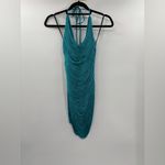 Michael Costello  x REVOLVE Skylar Mini Dress in Turquoise Photo 4