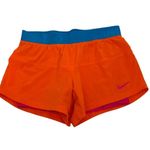 Nike  2 in 1 Orange Pink Blue Dri Fit Athletic Shorts Size Women's Small Photo 0