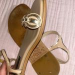 Karl Lagerfeld  Size 7.5 Beige/Silver Sandals Photo 7