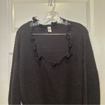 It’s Black Knit Distressed Frayed Hem Scoop Neck Crop Sweater size 3X Photo 4