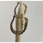 Ross Simons 925 Sterling /14KT vermeil Gen Rubies&Diamonds Huggie Hoop Earrings Gold Photo 3