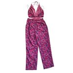 Lovers + Friends  Makena Jumspsuit Liliana Floral Halter Neck Women's Size Small Photo 3