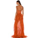 For Love & Lemons Bustier Tulle Gown | Boned, Ruffle-Hem - Rust Photo 3