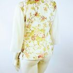 Soft Surroundings SOFT SORROUNDINGS Cream Floral Back Open Cardigan Photo 2