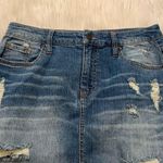 Mossimo Supply Co . Mini Cut Off Denim Skirt Photo 3
