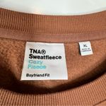 TNA Sweatfleece Cozy Fleece Boyfriend Fit Brown Sweatshirt Size Xlarge Photo 2