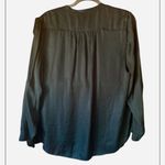 Nic+Zoe  Black Split V Long Sleeve Pullover Blouse NWOT Photo 1