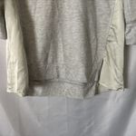 Halston Heritage HALSTON Gray Marbled V Neck 3/4 Sleeve Sweatshirt S  High-low Hem Fabric Sides Photo 4