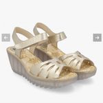 Fly London  Yazi Wedge Gold Sandals Shoes Womens Size 10-10.5 US 41 EU NEW Photo 1