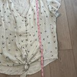 Sim & Sam  Women's Floral V-Neck Button Blouse Size XL Photo 5