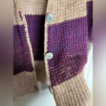 Free People Lake Tahoe Color block Cardigan Sweater Grandma Core Size S Photo 6