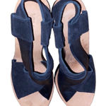 Vince  Black Leather and Suede Heels Shoe Size 6 M Photo 0