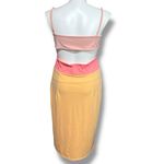 Pink Lily  Womens Cutout Bodycon Dress Colorblock Pink Orange Sexy Tube Dress 3XL Photo 3