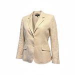Talbots  Kate Fit Linen Blend Blazer Tan Beige Size 12P Petite Career Jacket NWT Photo 5
