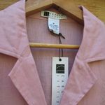 Pink Linen Top Jacket Shacket Pink Size 6 Photo 6