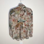 Vintage Le Caviar Womens Blouse Size Large Equestrian Vintage Classic Chic Brown Photo 4