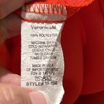 Veronica M . large blouse round neck 3/4 sleeve sheer orange polyester pre owned Photo 2