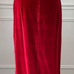 Henri Bendel Vintage Bulli e Pupe Red Velvet Midi Pencil Skirt XS Photo 1