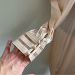 Reiss "Ray" Blush Pink Satin Midi Shirt Dress V-Neck Neck Tie Neutral Size 4 Photo 2