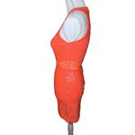 Alice + Olivia Mini Dress Womens Size 0 Coral Pink Bodycon Halter Sequin Orange Photo 2