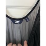 Lands' End  Swimcover Dress Size Small Mesh Midi Black Neutral Photo 4