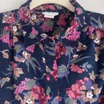 Levi's Vintage Levi Strauss Long Sleeve Floral Collared Button Down Blouse Size 10 Photo 2