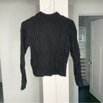 Madewell NWT  Mockneck Crop Sweater True Black Photo 2
