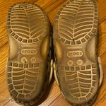 Crocs Womens Unisex  Classic Clogs‎ Cheetah Print Tan Gold Size 11 Mens 9 Photo 3