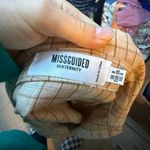 Missguided  Maternity Tan Plaid Button Down Shirt Photo 2