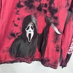 Ghost Face Tie Dye Long Sleeve Shirt Size Small Halloween Spooky Red Photo 3