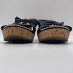 Sperry  Womens 10‎ Sandals Top-Sider Shoreham Black Wedge Heel Cork Leather Slide Photo 9