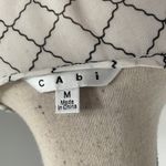 CAbi  Lattice Print Button Up Shirt Size Medium White Black Corpcore Officewear Photo 1