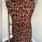 Like New Lauren Ralph Lauren Leopard Print Boat Neck Side Ruched Sheath Dress Brown Size 6 Photo 6