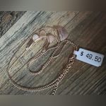 Macy's Macy’s Layered Gold-Tone Necklace with Blush Pendant Charms Photo 5