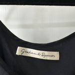 Vintage Graham & Spencer Black Silk Rhinestone Cami Top, Size S Photo 2