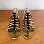 Jimmy Choo • Chaya gladiator sandals gold black bronze metallic strappy cage Photo 2