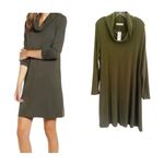 Lou & grey  For LOFT Olive Green Cowl Neck Long Sleeve Dress Sz L NWT Photo 1