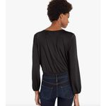 Lysse Bianca Jersey Knit Long Sleeve Wrap V Photo 1