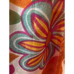 Binoux Terner Floral Silk Scarf Orange Pink Blue Green Women's Accessory Photo 1