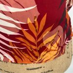 Kate Hill Sz 2P 100% Silk Red & Orange Beaded Faux Wrap Top Photo 7