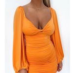 Hello Molly  Shine For Us Orange Stretch Mini Dress Photo 7